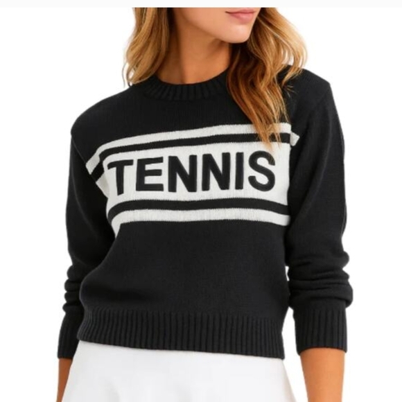 Sweaters - Runway Athletics Classic Tennis Sweater Navy Size M